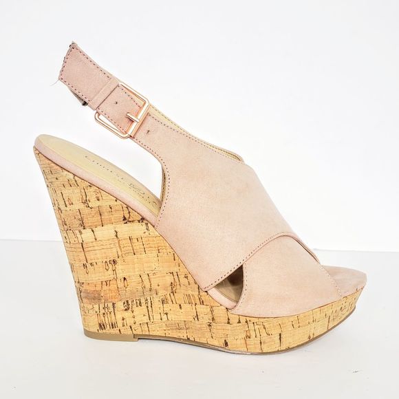 Chinese Laundry Shoes - Chinese Laundry Pink Slingback Wedges Size 8.5